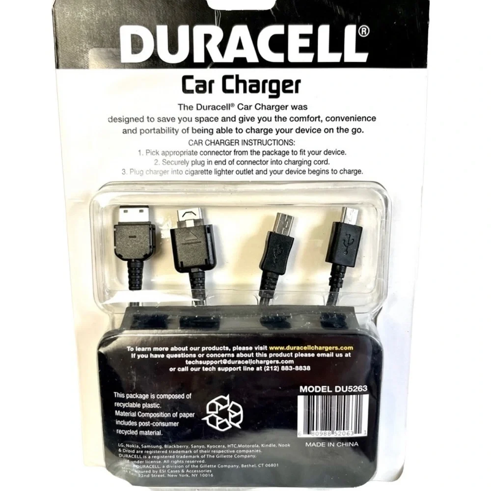 Duracell Car Charger Model DU5263 New in Package